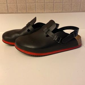 Birkenstock clogs black oiled leather size 39